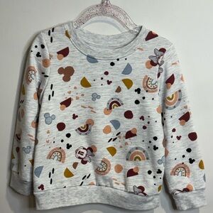 Disney Jr Minnie mouse sweat shirt 3T Heather Grey Abstract Shapes